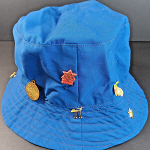 Girl Guides Guide Canada Hat Cap Vintage 1970s Patches Pins Blue
